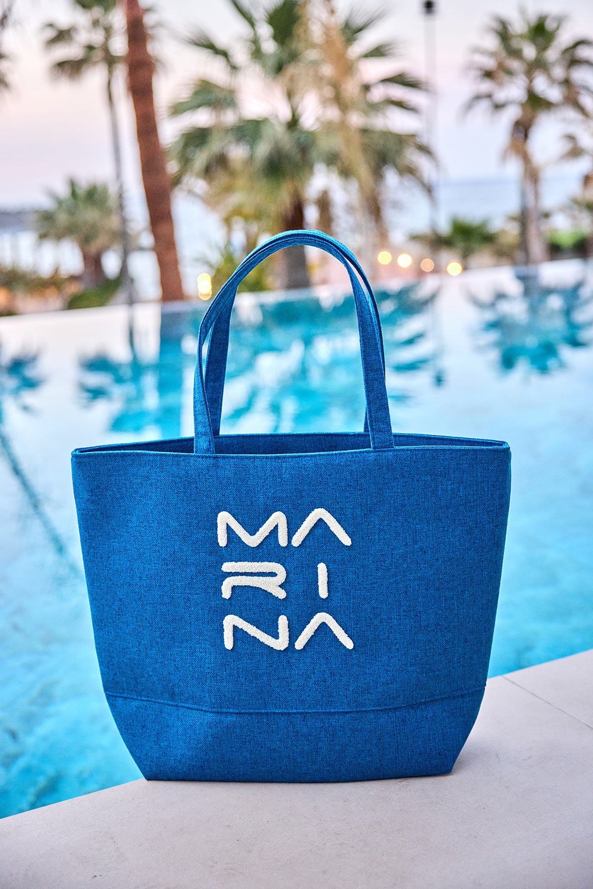 Blue Beach Bag with Zipper CA2501-4 - By Baano