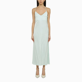 Noel light aqua satin dress