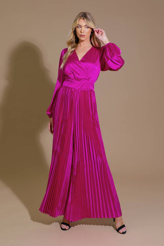 CRUSHING ON YOU SATIN JUMPSUIT - By Baano