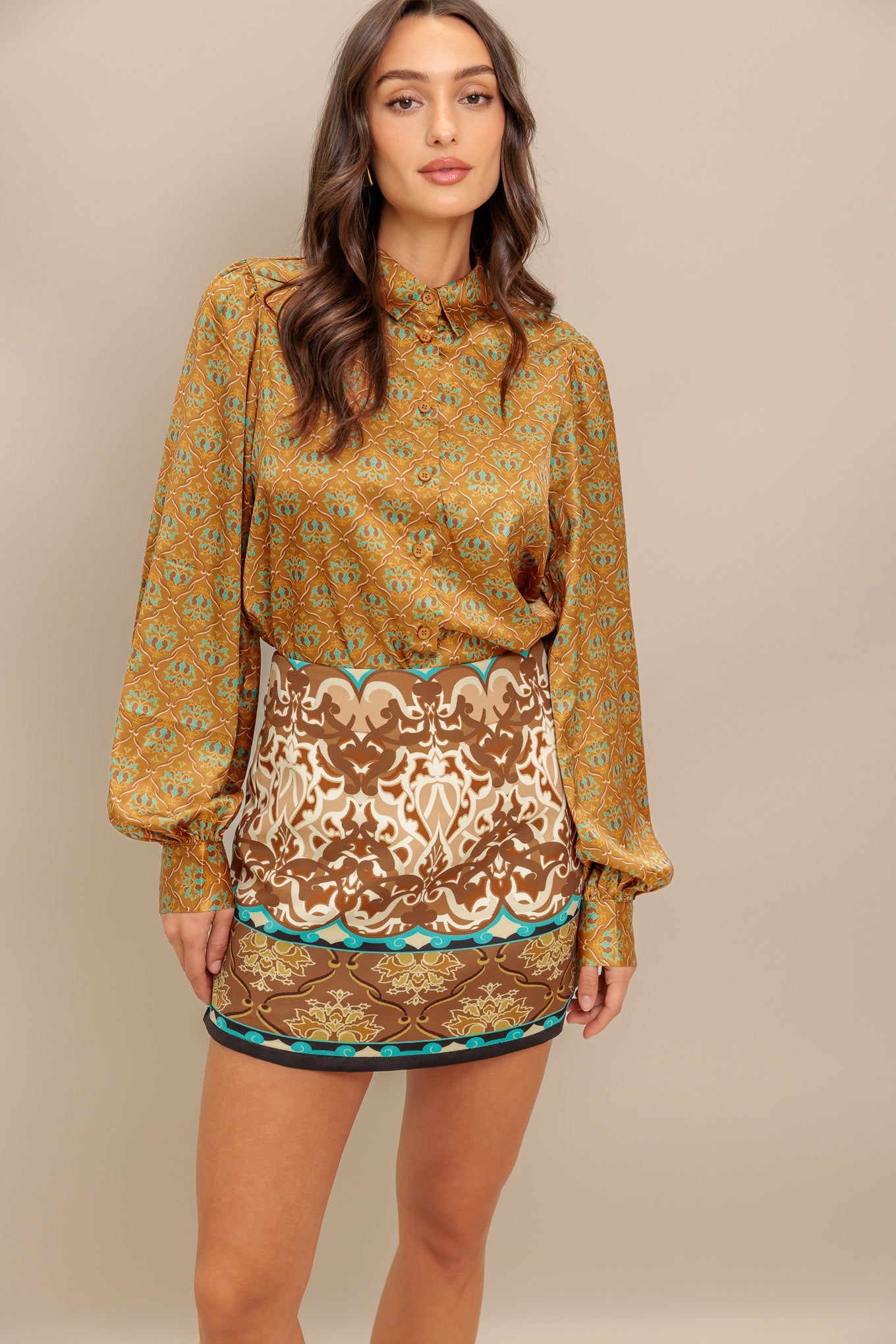 MOROCCAN MUSE WOVEN SKORT - By Baano