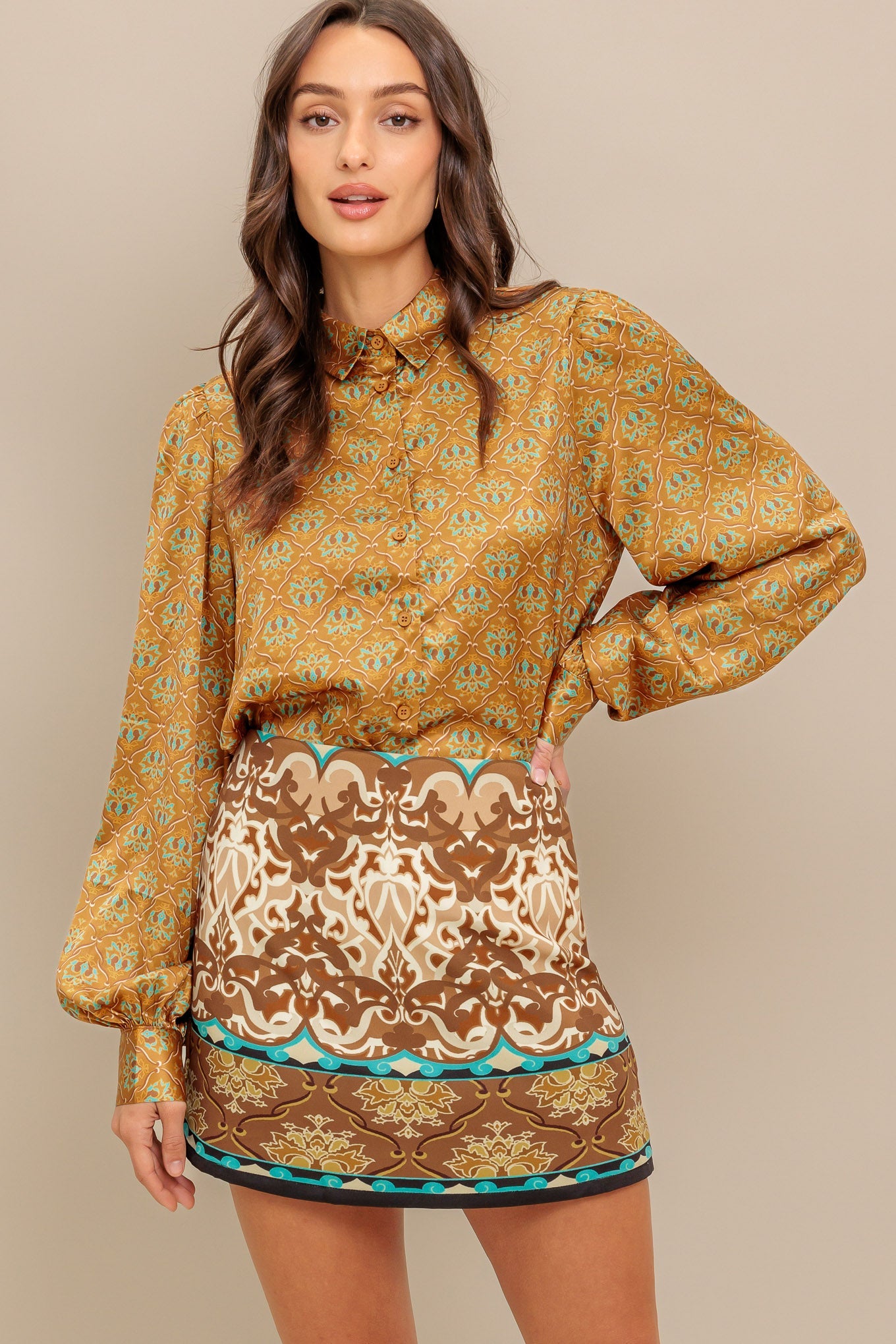 MOROCCAN MUSE WOVEN SKORT - By Baano