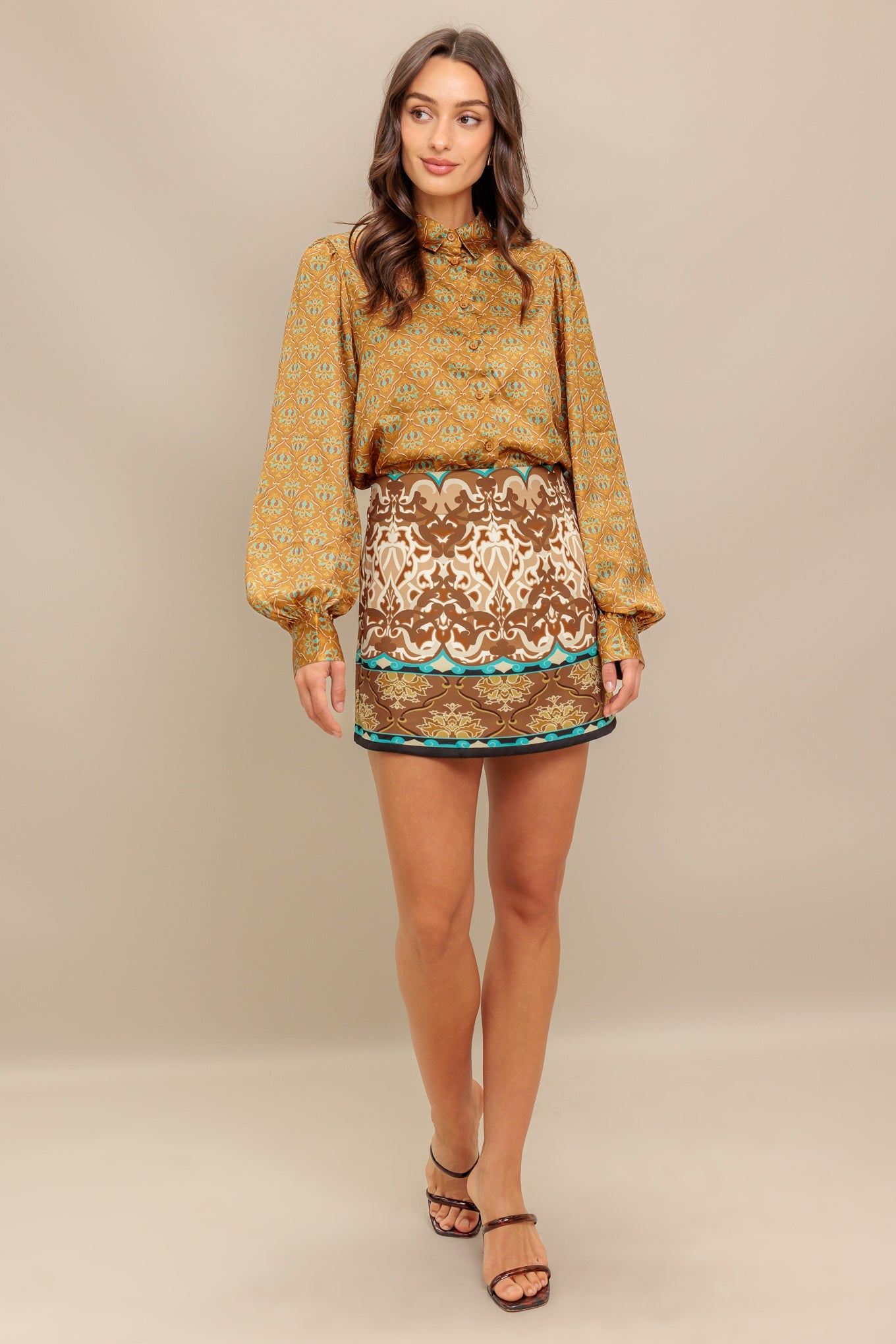 MOROCCAN MUSE WOVEN SKORT - By Baano