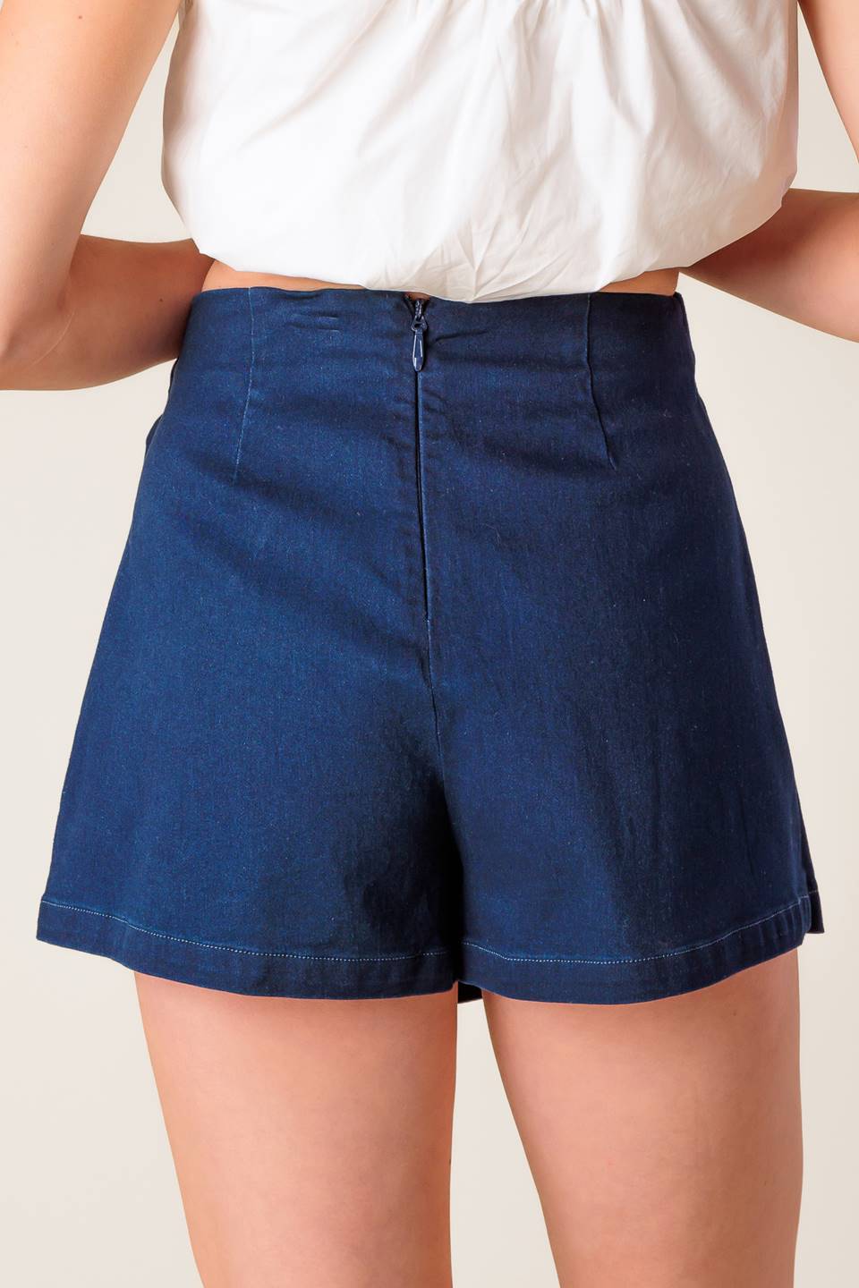 TAKING TIME OFF DENIM WOVEN SKORT - By Baano