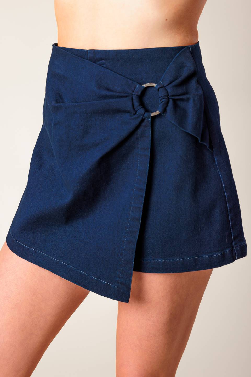 TAKING TIME OFF DENIM WOVEN SKORT - By Baano