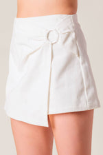 YOUNG AT HEART WHITE WOVEN SKORT - By Baano