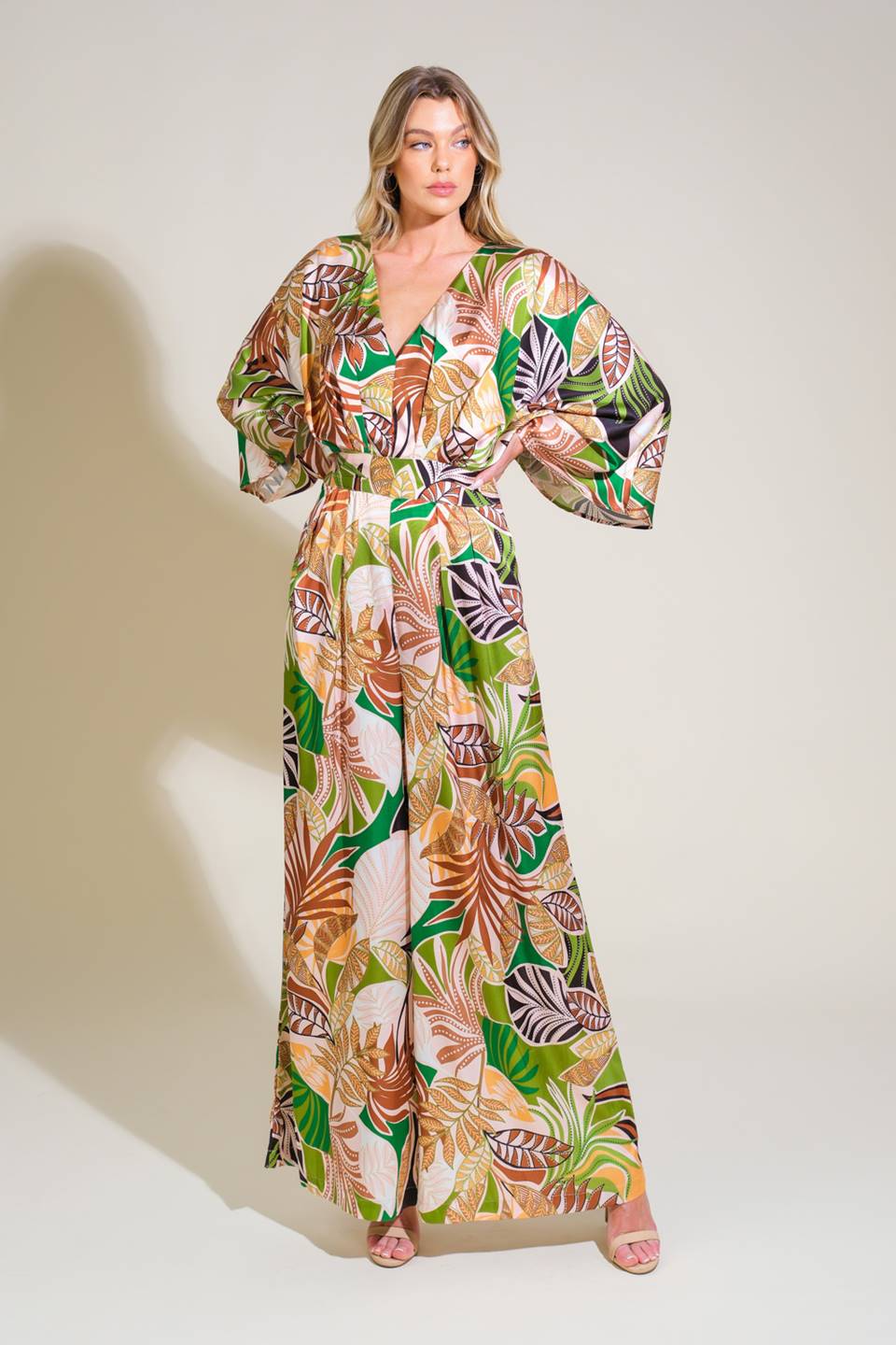 RIPPLE EFFECT WOVEN JUMPSUIT - By Baano