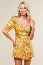 ITALIAN ROMANCE WOVEN SKORT ROMPER - By Baano