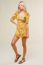 ITALIAN ROMANCE WOVEN SKORT ROMPER - By Baano