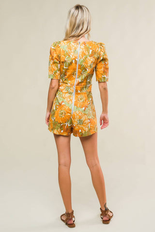 ITALIAN ROMANCE WOVEN SKORT ROMPER - By Baano