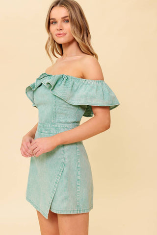 YOURS TO KEEP NAVY WOVEN ROMPER - By Baano