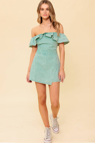 YOURS TO KEEP NAVY WOVEN ROMPER - By Baano