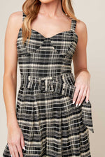 SAND DUNE WOVEN PLAID JUMPSUIT - By Baano