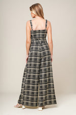 SAND DUNE WOVEN PLAID JUMPSUIT - By Baano