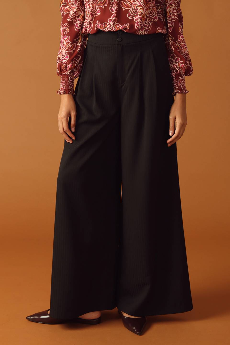 SWEET REMINISCENCE WOVEN WIDE LEG PANTS - By Baano