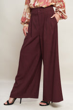 SWEET REMINISCENCE WOVEN WIDE LEG PANTS - By Baano