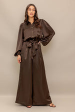 SUGAR BROWNIE WOVEN JUMPSUIT - By Baano