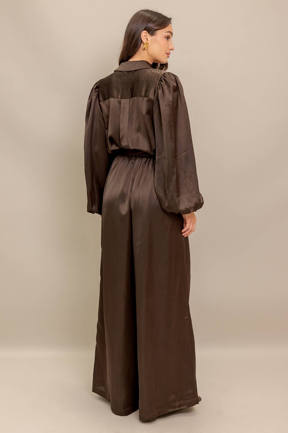 SUGAR BROWNIE WOVEN JUMPSUIT - By Baano