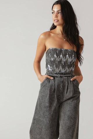 DELICATE TOUCH DENIM JUMPSUIT - By Baano