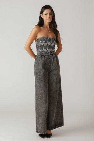 DELICATE TOUCH DENIM JUMPSUIT - By Baano