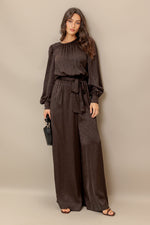 ESPRESSO WHISPER WOVEN JUMPSUIT - By Baano