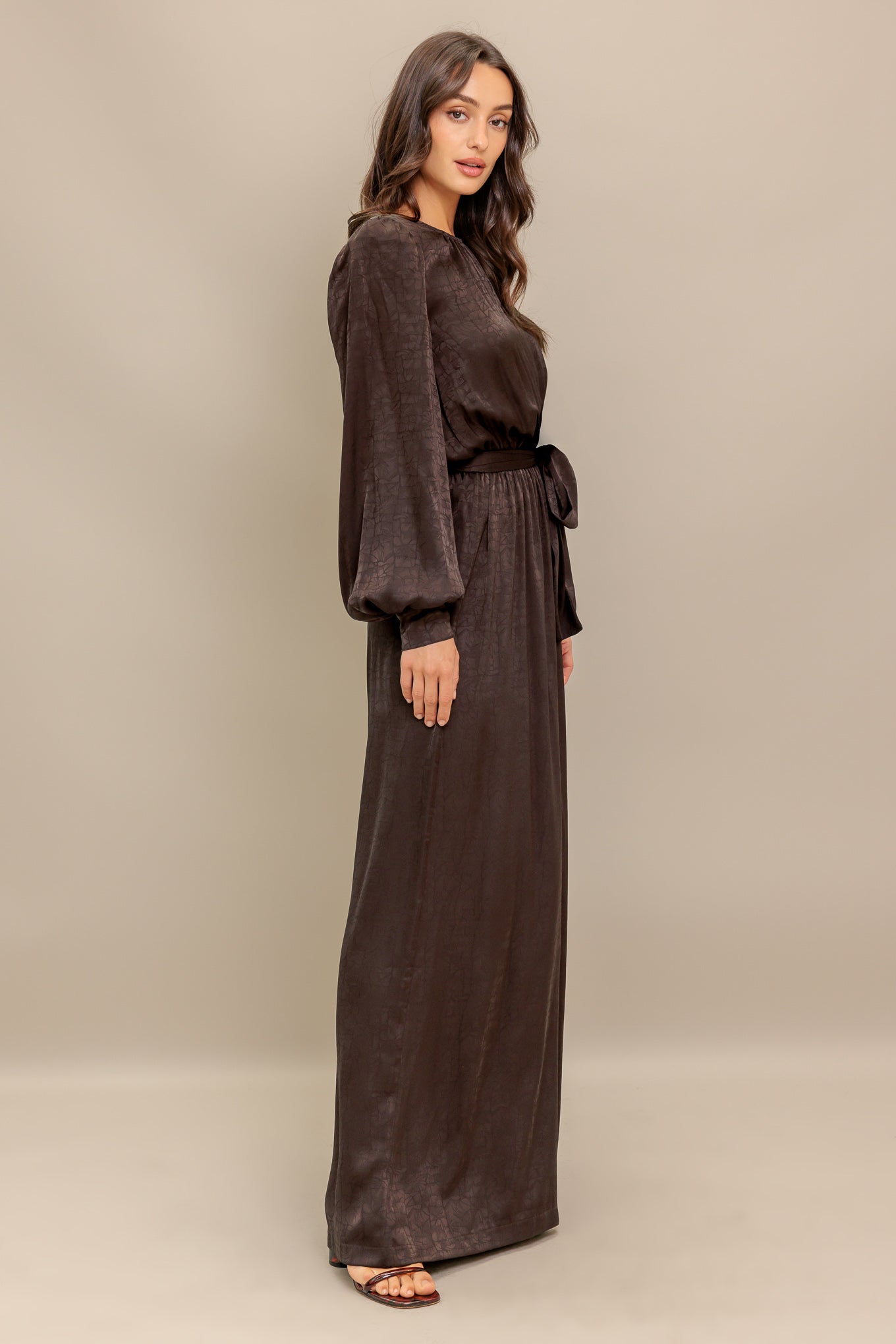 ESPRESSO WHISPER WOVEN JUMPSUIT - By Baano
