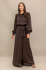 ESPRESSO WHISPER WOVEN JUMPSUIT - By Baano