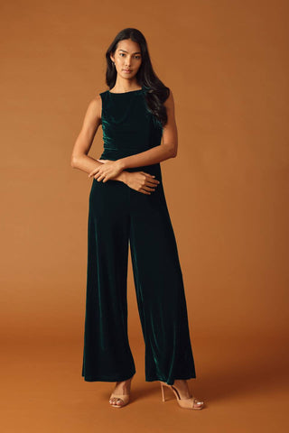 FINAL TOUCHES VELVET JUMPSUIT - By Baano