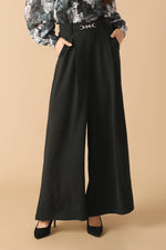 SWEET HARMONY BLACK WOVEN PANTS - By Baano