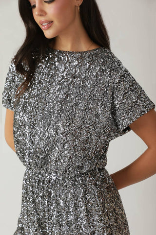 TIME FLIES SEQUIN ROMPER - By Baano