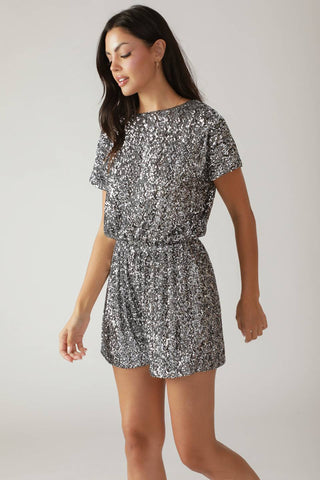 TIME FLIES SEQUIN ROMPER - By Baano