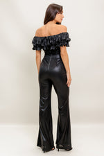 ANGEL EYES COATED WOVEN JUMPSUIT - By Baano