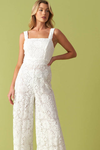 IT'S ALL BEEN DONE WOVEN LACE JUMPSUIT - By Baano