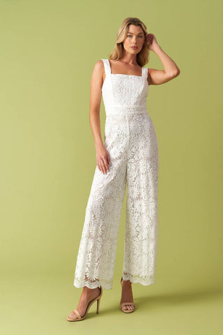 IT'S ALL BEEN DONE WOVEN LACE JUMPSUIT - By Baano