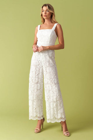 IT'S ALL BEEN DONE WOVEN LACE JUMPSUIT - By Baano