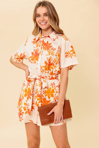 SOUTHERNMOST CHARM WOVEN ROMPER