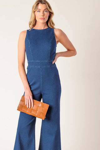 BOOK NOOK MEDIUM INDIGO DENIM JUMPSUIT - By Baano