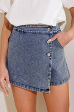 DISTANT SUN DENIM SKORT - By Baano