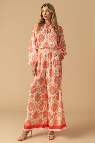 INTO THE NIGHT WOVEN WIDE LEG PANTS - By Baano
