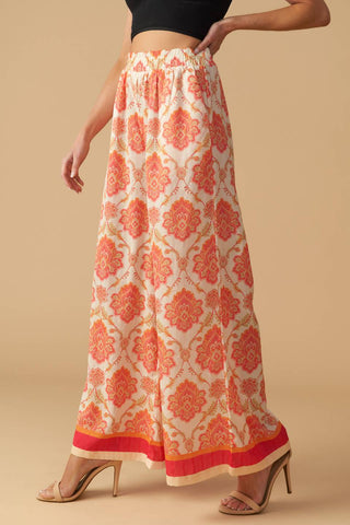 INTO THE NIGHT WOVEN WIDE LEG PANTS - By Baano