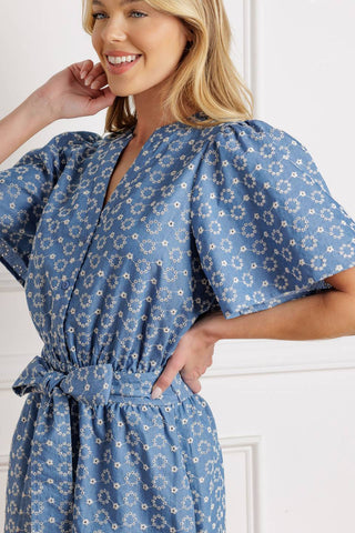 RISING PETALS WOVEN ROMPER - By Baano