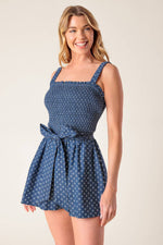 FULL FOCUS DENIM WOVEN ROMPER - By Baano