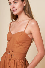 ELEVATED ICON BROWN WOVEN JUMPSUIT - By Baano