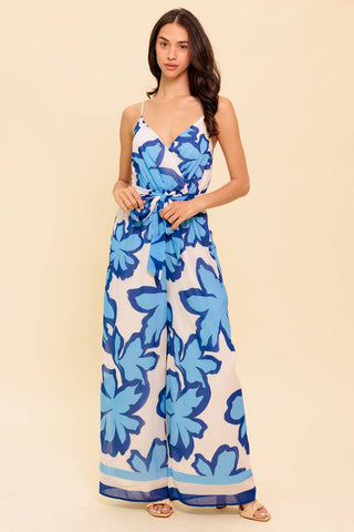 A NOVEL APPROACH NAVY WOVEN JUMPSUIT - By Baano