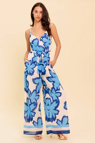 A NOVEL APPROACH NAVY WOVEN JUMPSUIT - By Baano