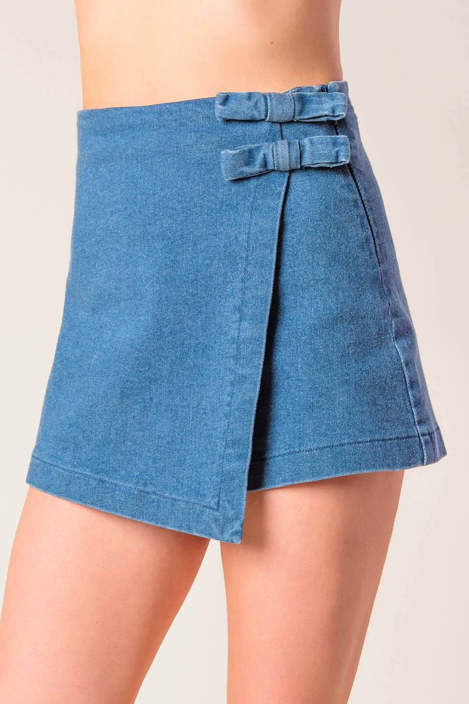 DISTANT ECHOES DENIM SKORT - By Baano