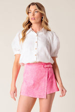 URBAN LEGEND PINK ACID WOVEN SKORT - By Baano
