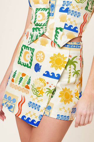 BON VOYAGE WOVEN SKORT - By Baano