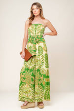 CAMERON MEADOW GREEN WOVEN JUMPSUIT - By Baano