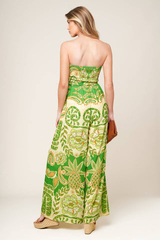 CAMERON MEADOW GREEN WOVEN JUMPSUIT - By Baano