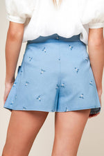 MOMENT OF CLARITY LIGHT INDIGO WOVEN SKORT - By Baano